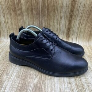 Amberjack The Original Men's Size 9 Wide Black Leather Oxford Casual Shoes